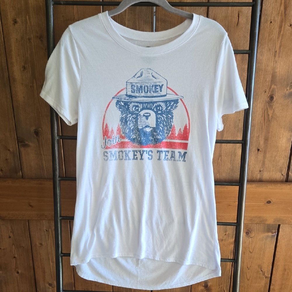 White Smokey Bear Graphic Tee
